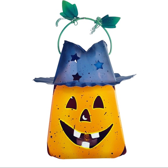 Metal Halloween Hanging Tea light Jack O’ Lantern - Picture 5 of 12